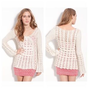 Free People Clockwork Crochet sweater size S